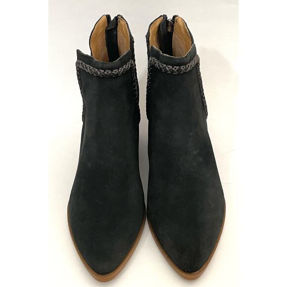 Dolce Vita Heeled Pointed Toe Suede Western Bootie Black Dark Gray Size 6.5 NEW - Picture 2 of 9
